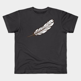 White Bird Feathers Kids T-Shirt